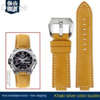 for CASIO G-Shock GST-B400/ GST-B200 Wrist strap leather watch belt cowhide watchband accessories 24*14mm Convex 24*16 Convex 14mm orange