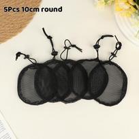 5Pcs Black Elastic Wig Net Breathable Mesh Hair Net With Adjustable Drawstring For Making Puff Bun Wig Tools Women Wig Nets 5PCS 13cm black