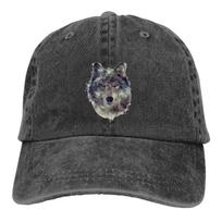 Grey Ink And Wash Baseball Caps Peaked Cap Wolf Sun Shade Hats for Men Women 15.7x11.4x7.8 inch juoda