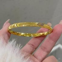 Cat's Eye Bracelet Women's Solid Bracelet Niche Light Luxury High-end Bracelet 21CM brown
