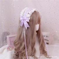 Lolita Flower Angel Bow Lace Headband - Versatile Hair Accessories gray