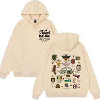 Noah Kahan The Great Divide Tour Graphic Print Hoodie Men Women Fashion Sweatshirt Long Sleeves Casual Hip-Hop Pullover M beige