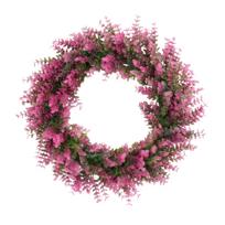 42cm Dirbtinė Gėlių Vainikas Plastikinė Durų Sienos Dekoracija One Size violetinė