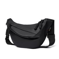 Waterproof Crossbody Sling Bag Zipper Closure Casual Half Moon Chest Pack for Daily Travel S juoda