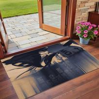 Billie Eilish Print Crystal Velvet Plush Rug Anti?Slip Wear?Resistant Floor Carpet For Indoor Household Home Decoration 40cmx60cm