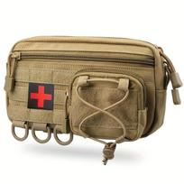 Tactical EMT First Aid Kit Pouch With MOLLE Webbing Lightweight Nylon Utility Waist Pack Outdoor Hiking Camping 22 x 12 x 5 cm