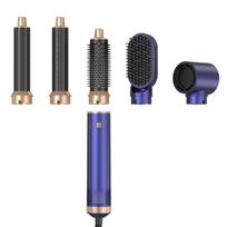Fast Styler Hot Air Brush One Step Hair Styler Hair Dryer 360 Degree Rotating Line Tail 5-in-1 Negative Ion Hair Straightener EU 220-240V