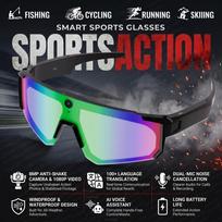 POV Glasses 4K Baseball Sunglasses Camera Smart Men Women Audio Video Action 2026 Upgrade Eyeglasses Sports Cycling Hiking Glass Black Green Silver