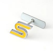 3D Metal S Logo Front Grille Emblem Badge Car Rear Trunk Stickers For Ford Focus BEKF3 Fiesta Escape Ecosport Kuga Mondeo Accessories