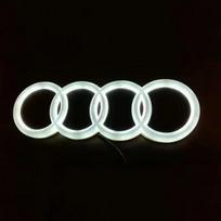 Ratlankių dangteliai Karštas Naujas Audi AUDI 4D modifikuotas LED žibintas automobilio priekinis logotipas Šviesa AUDI A3 A4 A5 A6 A7 A8 S3 S4 S5 S6 S7 Q3 Q5 Q7 silver shell 249mm