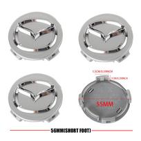 4Pcs Wheel Center Cap Logo Hubcap Emblem Badge Accessories For Mazda 4 5 323 CX5 CX3 CX7 CX30 CX60 CX9 MX3 MX5 RX3 RX8 Axela GJI