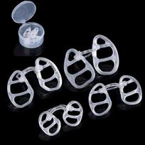 4Pcs/Box Silicone Anti-Snoring Nasal Dilators Solution Anti Snore Aid Nose Clip one size gray