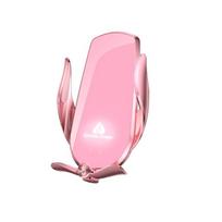 66W Fast Charging Wireless Car Phone Holder With Auto-Sensing Clamp Air Vent Mount Type-C Input 15W Qi Black Pink Factory Default Pink white