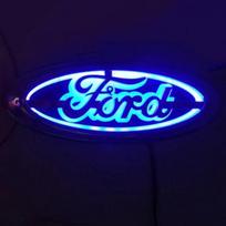 5D Illuminated Car Logo Badge For Ford Fiesta Mk6 Kuga Focus Mondeo Mustang Fusion Mk2 Mk3 Explorer 14.5X5.6cm LED e166 Emblem Light