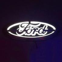 5D Illuminated Car Logo Badge For Ford Fiesta Mk6 Kuga Focus Mondeo Mustang Fusion Mk2 Mk3 Explorer 14.5X5.6cm LED e166 Emblem Light