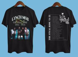 Lynch Mob the final ride 2026-2026 Tour Date Black All Size T-Shirt XXL gray