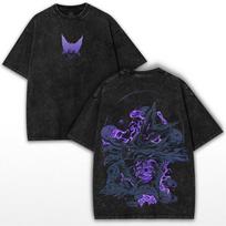 Manga ONE PUNCH-MAN Garou T Shirt Anime Printe Vintage Washed Y2k T-shirt Men Women Clothing Casual Loose Cotton Tees Streetwear S black