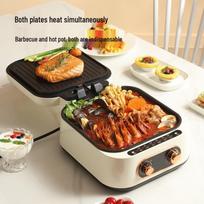 Multifunctional Electric Shabu-Shabu & Grill Crepe Maker: Dual-Sided Heating, Large Capacity, High-Value Frying & Grilling Pan. 2-99 units