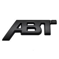 3D Metal ABT Logo Emblem Car Front Grille Rear Trunk Badge Decal For G-olf RS3 S3 S5 Q5 Q8 A4 B8 A3 8V Sticker 8.2cm Badge Sticker