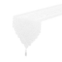 Christmas Long Table Runner Multi-size Lace Three-color Tablecloth Party Decoration Table Cover 33x183cm white
