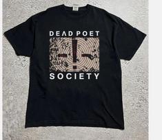Dead Poet Society Band Album Poster T Shirt Black All Size S-5Xl Gift Fan M gray