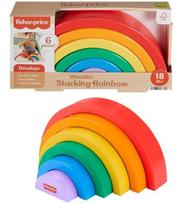 Medinės kaladėlės Mattel Fisher Price Stacking Rainbow, įvairių spalvų, 6 vnt.