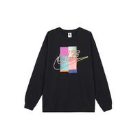 Nike x Atmos Jointly Signed Printing Round Collar Long Sleeve T-Shirt Men's CI3200-010 L white