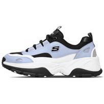 Skechers Kozmiks Synthetic Leather Mesh Lace-Up Low-Top Dad Shoes Men sneakers Blue White Black 999031-LGBK 43 white