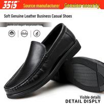 Strong Man 3515 Versatile Men's Black Leather Casual & Commuting Shoes with Soft Sole 43 black