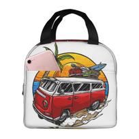 Beach Cartoon Camping Vehicle Insulated Lunch Bag for Women Children Portable Food Boxes Thermal Lunch Box Tote One Size gray