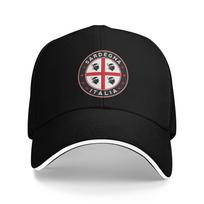 Sardinia Map Flag Baseball Cap Retro  Sandwich Cap Unisex Style Polyester Sun Hat Running Golf One Size white