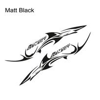 2PCS Car Both Door Side Waist Line Stickers Great Shark Graphics Vinyl Decals Automobile Styling Decoration Stickers Accessories gray