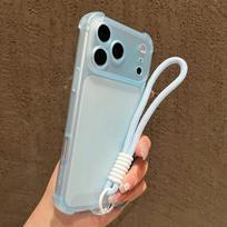 Matte Transparent Shockproof Case For Xiaomi Redmi Note 14 Pro Plus Note 15 13 12 11 10 Pro 13C Hand Wrist Strap Lanyard Cover Redmi Note 10 Pro