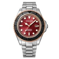 Angel Clover Sea Cruise Solar Watch SCS42B-SPRE Men's Mineral Glass Red Dial 42mm Water Resistant brown
