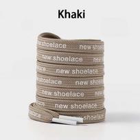 1Pair New Sneakers Canvas Casual Shoes Laces Double-sided Letter-printed Shoelace 100/120/140/160CM Laces for Shoe Accesories 140cm gray