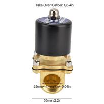 2W‑200‑20 G3/4in Solenoid Valve Brass Normally Closed Electric Solenoid Valve for Water Air GasAC220V