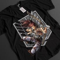 Attack On Titan Shirt Sasha Braus Tshirt Aot Tshirt Anime Unisex Graphic Tee S gray