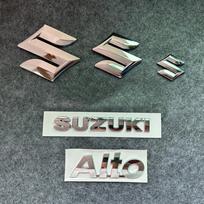 4 vnt. 5 vnt. Suzuki Alto plastikinio logotipo priekinis automobilio logotipas galinis automobilio logotipas 3D logotipas vairo lipdukas modifikuota raidžių apdaila