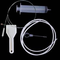 5Pcs/Set Clean Brush Anti Clogging Kit Refrigerator Drain Wash Brush Suction Syringe Hose Fridge Drain Hole Cleaner Stick gray