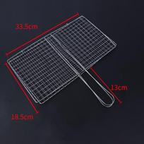 1set Barbecue Grilling Basket Grill BBQ Net Steak Meat Fish Net Siz Vegetable Kitchen BBQ Tools gray