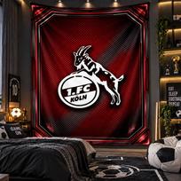 Sieninis gobelenas FC Köln spaudinio audinys svetainei, miegamajam, namų dekoravimui 180cmx230cm