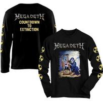3D Printed Unisex Long Sleeved T-shirt Megadeth American Punk Metal Rock Band  Shirt Autumn Fashion American Street Retro Top 4XL gray