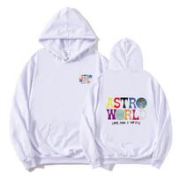 Travis Scott Unisex College Style Hoodie: Trendy Streetwear Sweatshirt XL balta