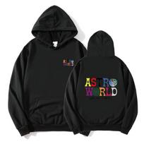Travis Scott Unisex College Style Hoodie: Trendy Streetwear Sweatshirt M juoda