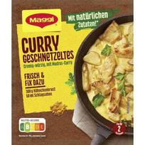 Maggi Curry Slice Seasoning Mix Natural Ingredients Serves 2, 1 Pack, 1 x 41g, 1 pcs brown