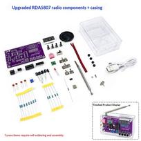 DIY FM Radio Kit RDA5807S 87-108MHz Adjustable Digital Display for Holiday Gift Student Electronic Learning Project With case