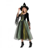 The Wizard of Oz retro witch mesh dress cos costume, Halloween costume cosplay witch show costume M black