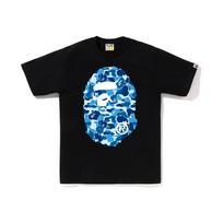 Bape Abc Camo Didelės Beždžionės Galvos Marškinėliai 0ZXTEM110006M S blue