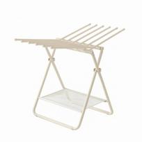 Foldable Clothes Drying Rack No-Install Laundry with Mesh Shelf Furniture