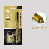 1pc Metallic Paint Marker Pens with Ink Set Gold Silver White Permanent 2mm Art Markers for Manga Crafts Scrapbooking Art Supplies auksinė